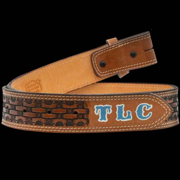 Cedar Elm Leather Belt Mollys Custom Silver